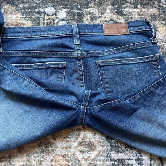 Madewell slim straight leg jeans high rise dark wash stretch - Picture 8 of 8